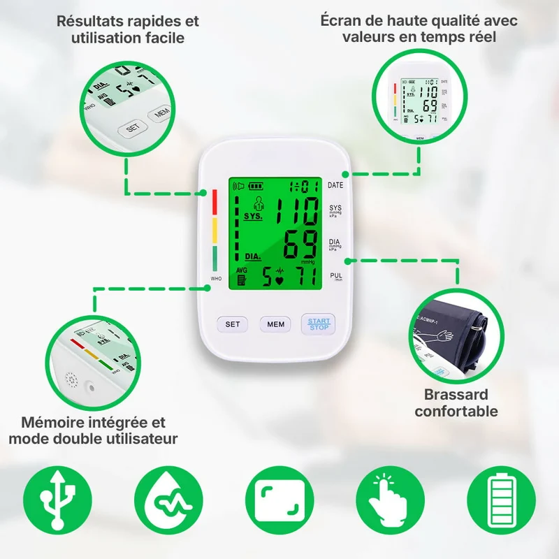 Tensiomètre V1 Pro – Précision clinique et confort optimal pour un suivi fiable à domicile