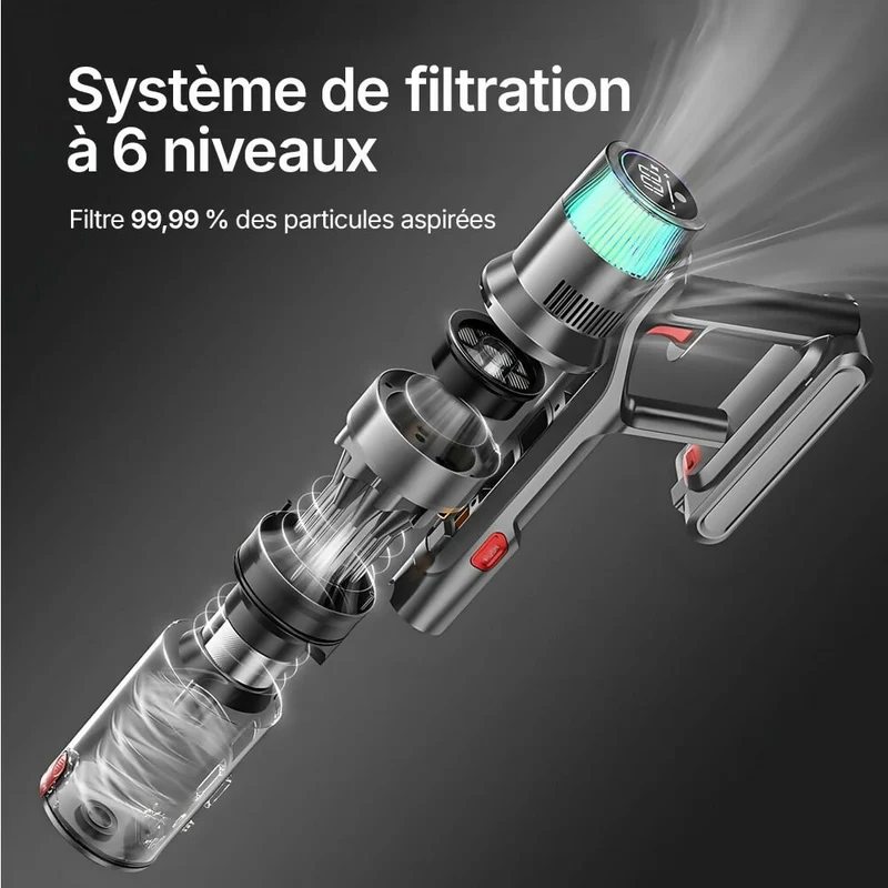 Aspirateur balai V1 Pro – Moteur ultra-puissant 100 000 tr/min pour une performance exceptionnelle