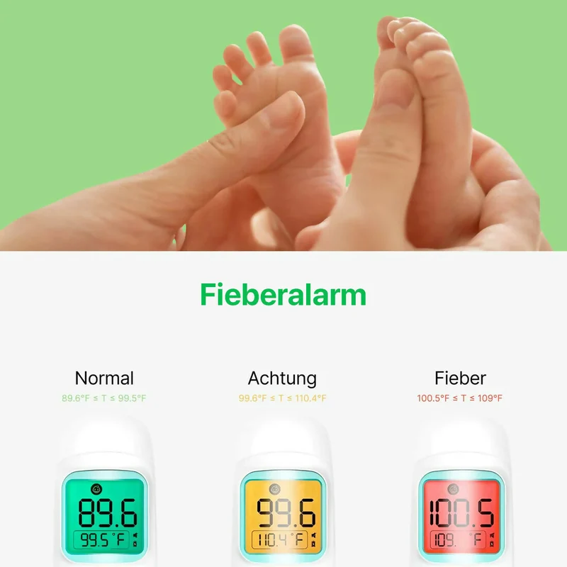 Berührungsloses Fieberthermometer für Babys & Erwachsene / Stirn- und Ohrenthermometer