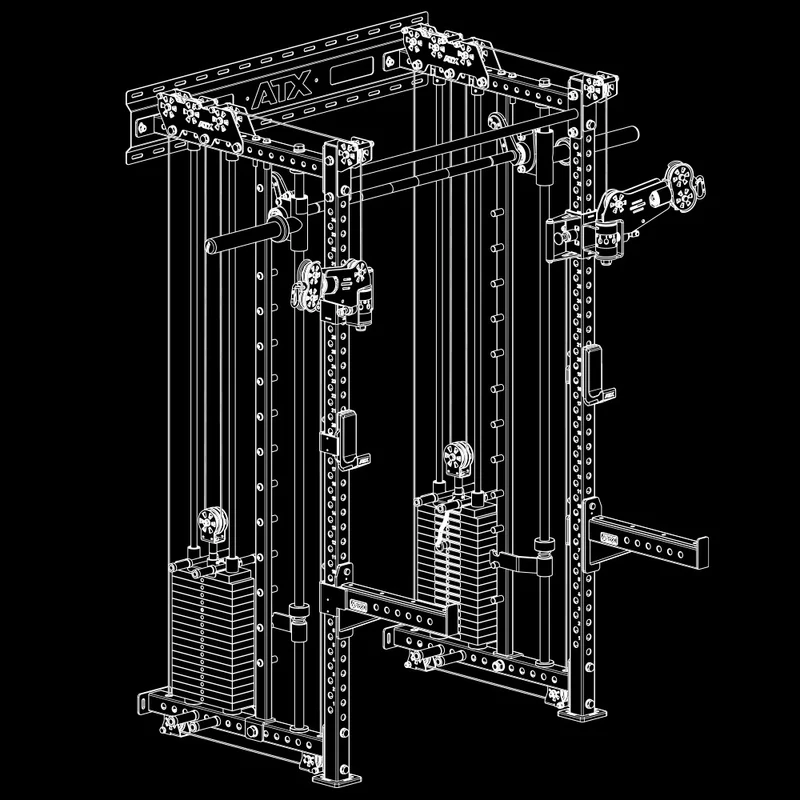 ATX® Rack-Zugstation inkl. Multipresse zur Wandbefestigung