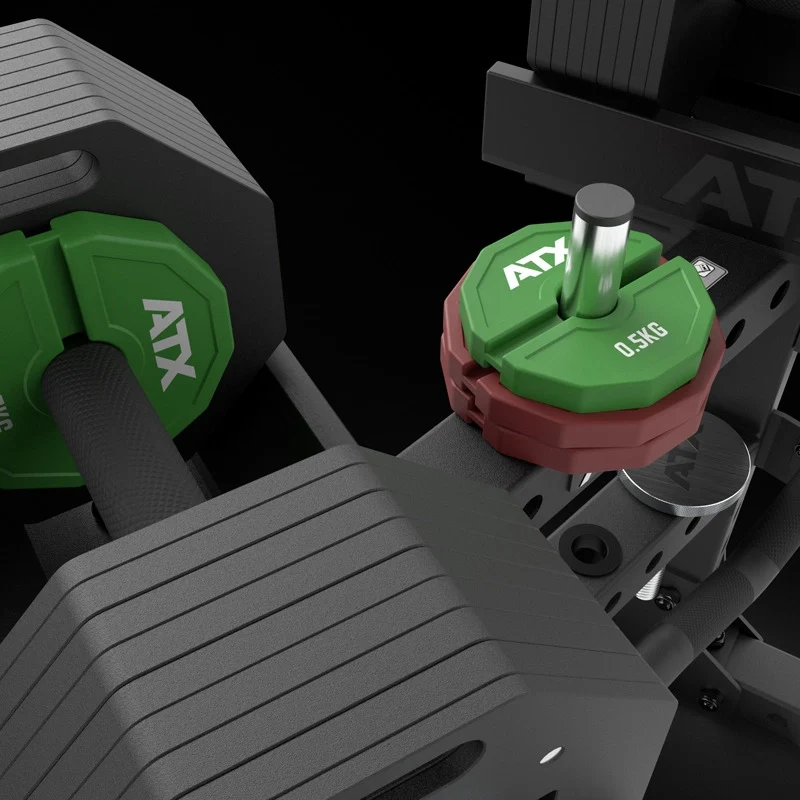 ATX® Octa-Dumbbell-Set XL 2 x 36 kg + SZ-Stange + Storage