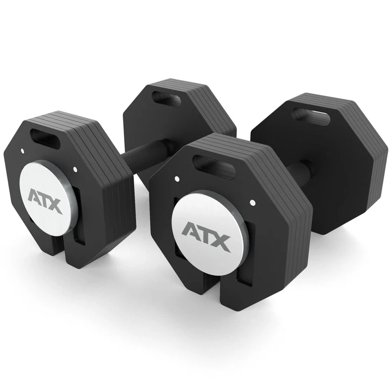 ATX® Octa-Dumbbells 2 x 24 kg - Verstellbare Hanteln inkl. Ablageständer
