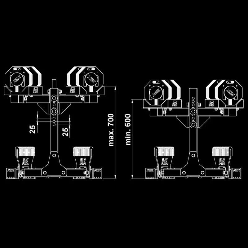 ATX® Octa-Dumbbells 2 x 24 kg - Verstellbare Hanteln inkl. Ablageständer