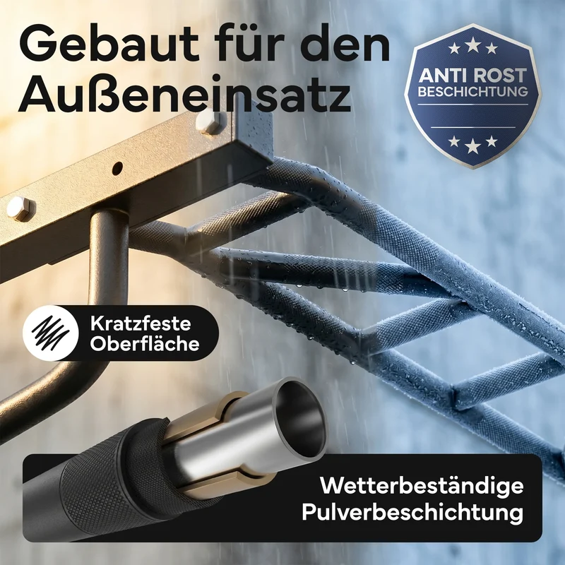 Klimmzugstange Wandmontage - 2-in-1 Klimmzugstation