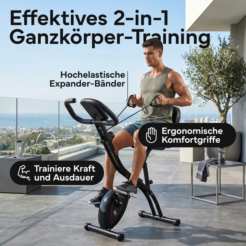 Fitnessbike X-Bike, Heimtrainer mit 8 Widerstandsstufen
