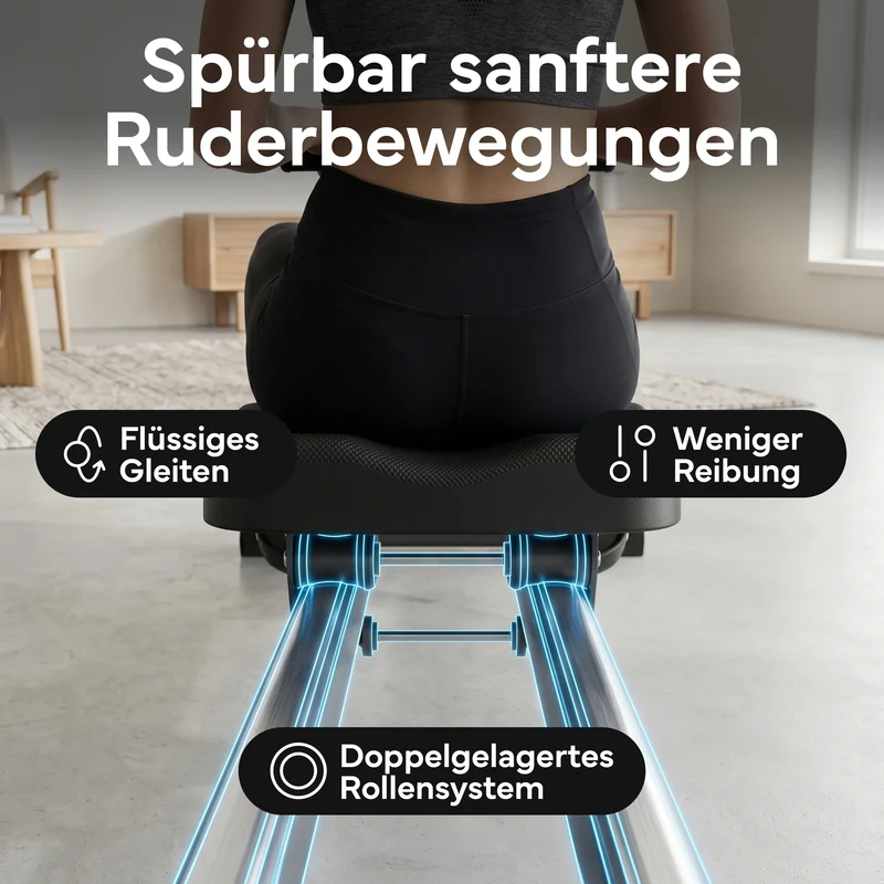 Rudergerät – Rudermaschine mit 32 Widerstandsstufen