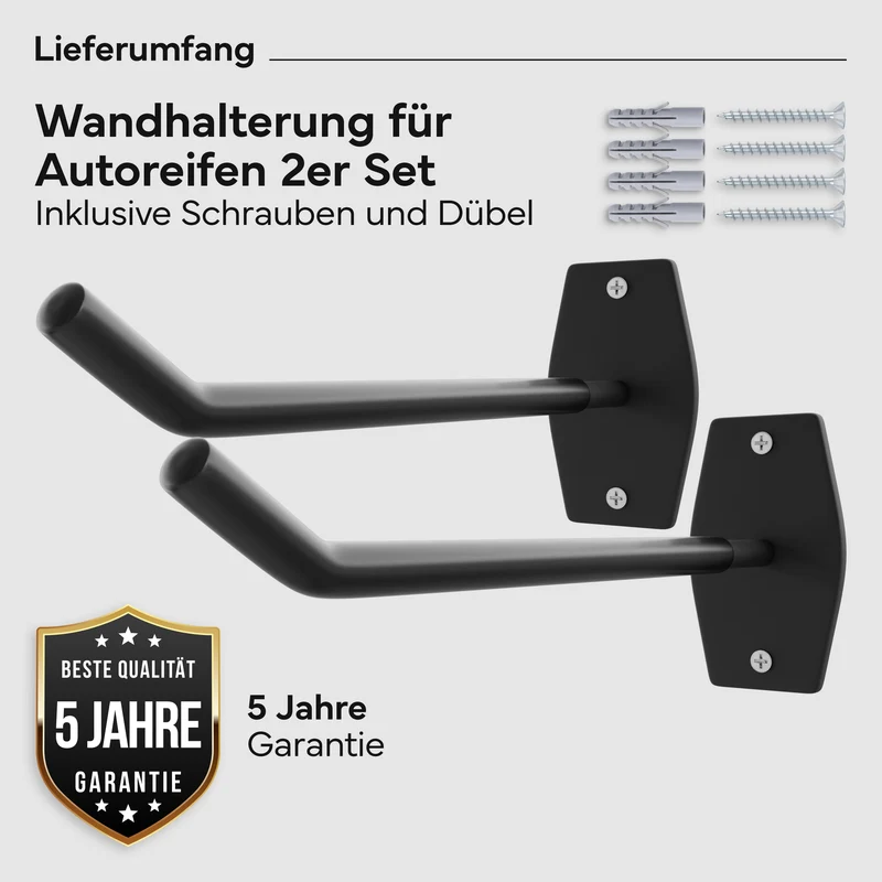 Wandhalterung 2er-Set - für Fitnessmatten mit Ösen