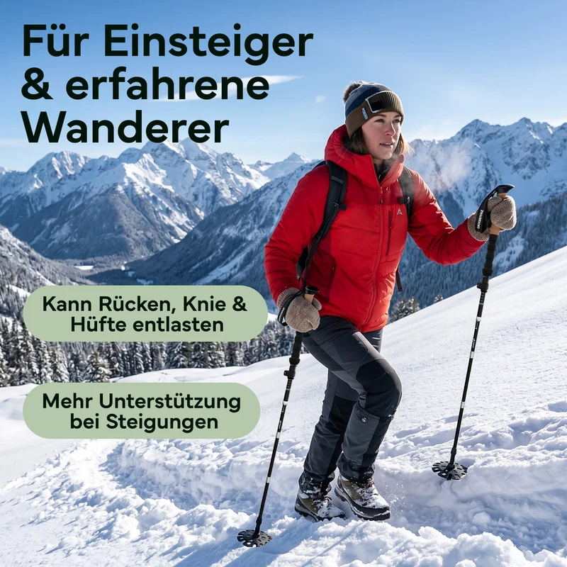 Faltbare Wanderstöcke aus Carbon / Aluminium
