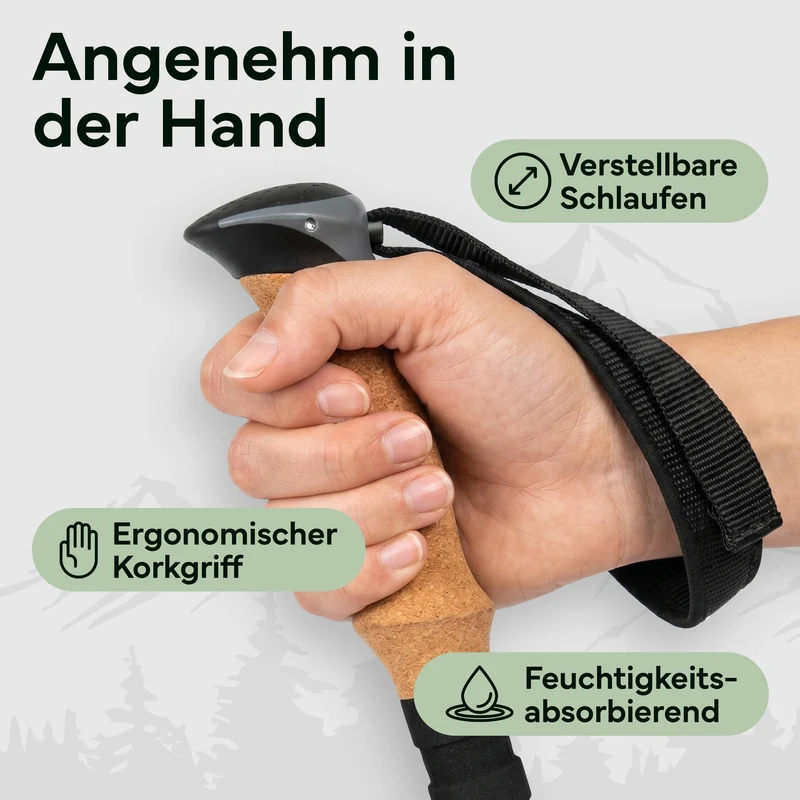 Faltbare Wanderstöcke aus Carbon / Aluminium
