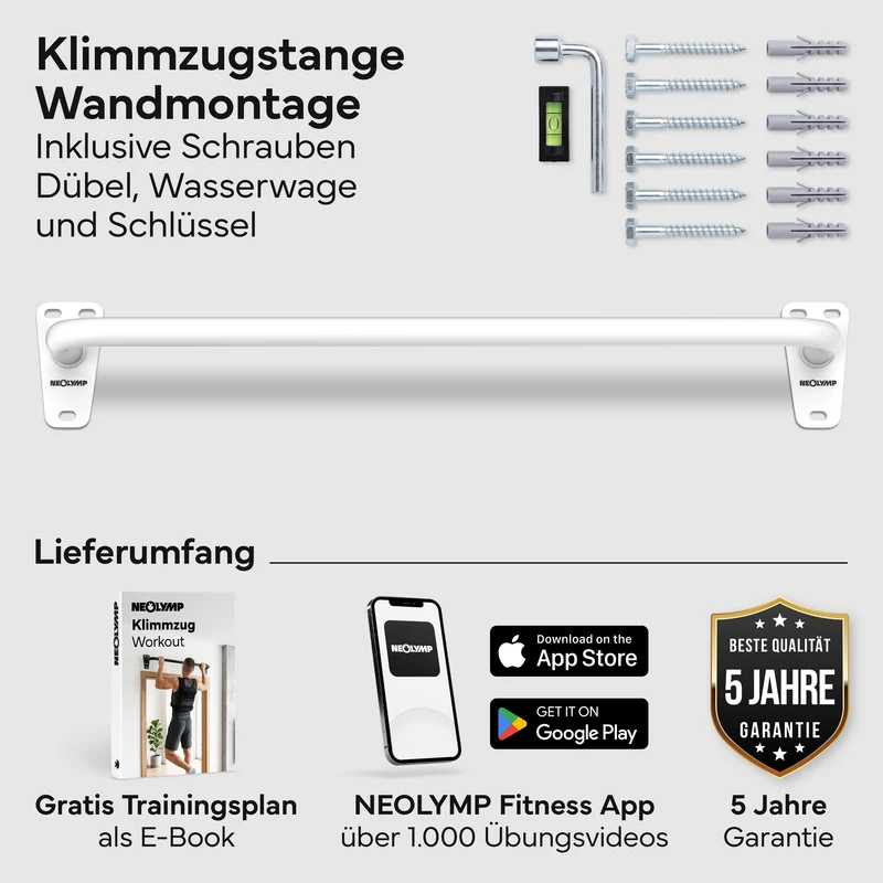 Klimmzugstange für Wandmontage, Pull Up Bar über der Tür