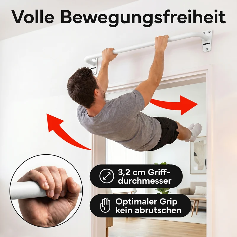 Klimmzugstange für Wandmontage, Pull Up Bar über der Tür