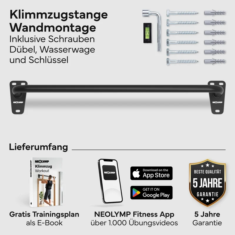 Klimmzugstange für Wandmontage, Pull Up Bar über der Tür
