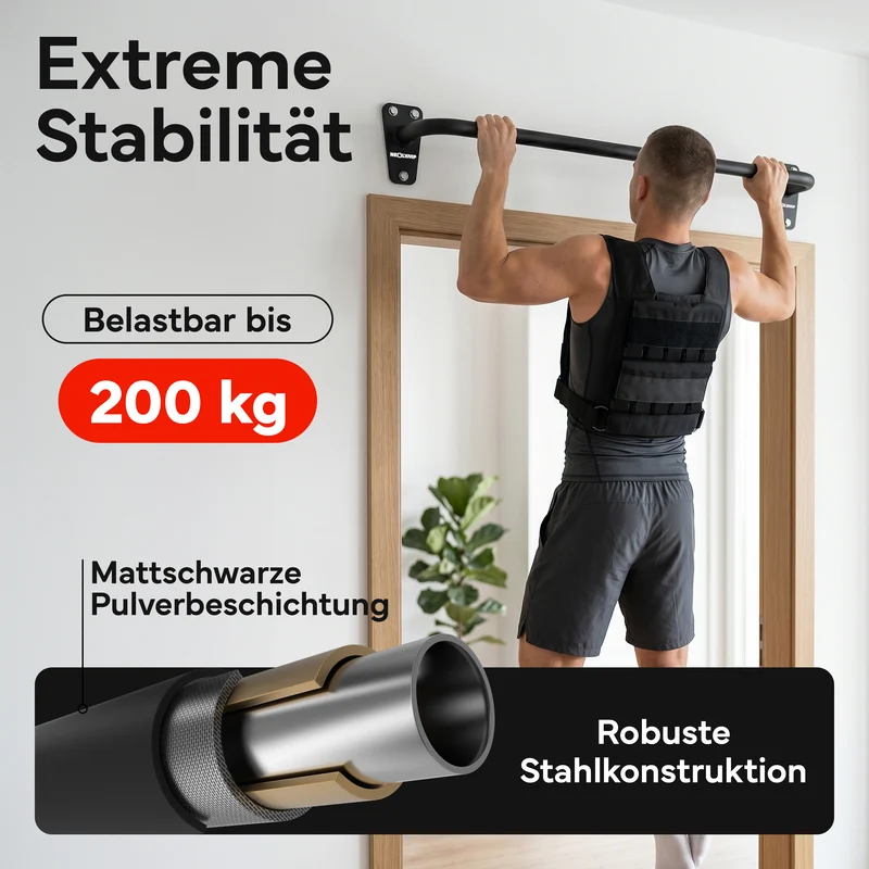Klimmzugstange für Wandmontage, Pull Up Bar über der Tür
