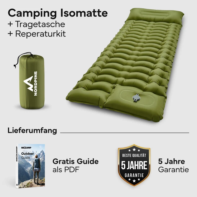 Isomatte Single - kombinierbar, integrierte Luftpumpe