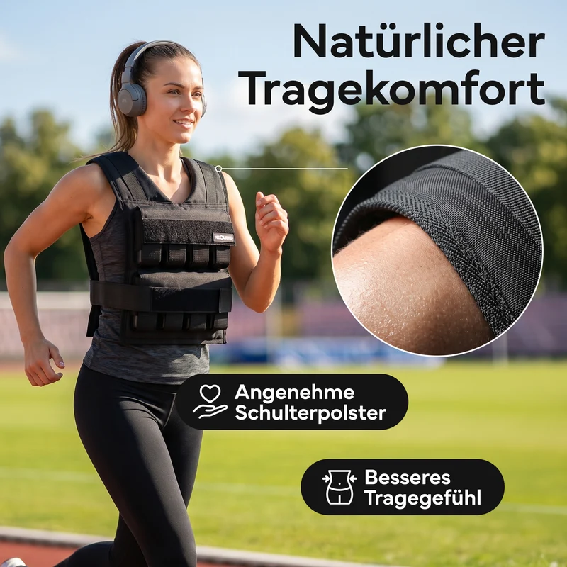 Verstellbare Gewichtsweste bis 20 kg, für Calisthenics