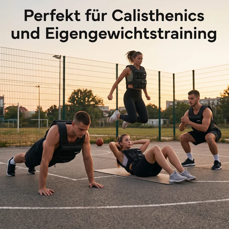 Verstellbare Gewichtsweste bis 20 kg, für Calisthenics