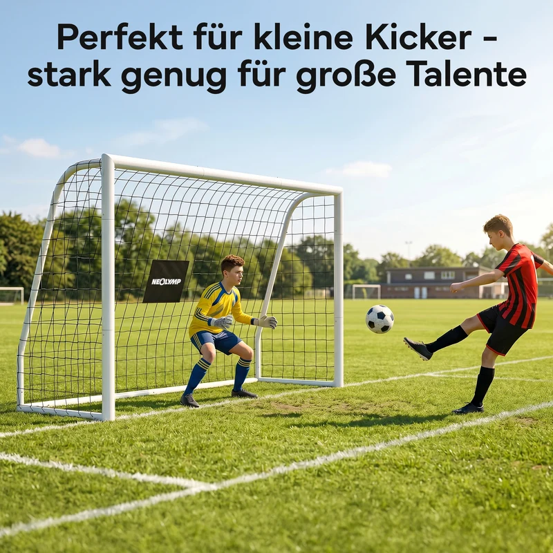 Fußballtor Stadion-Optik, Stahlrahmen, 3 Größen