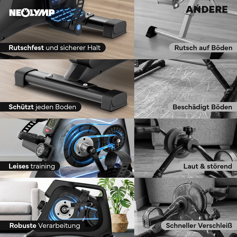 Pedaltrainer - ergonomischer Heimtrainer mit Zubehör