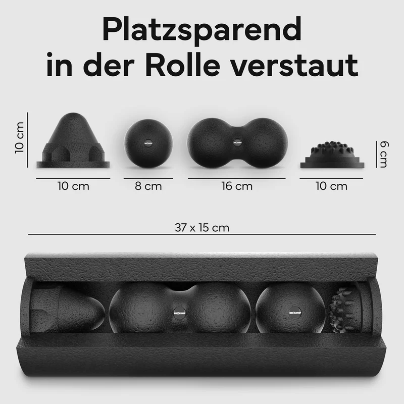 5-teiliges Faszienrollen Set