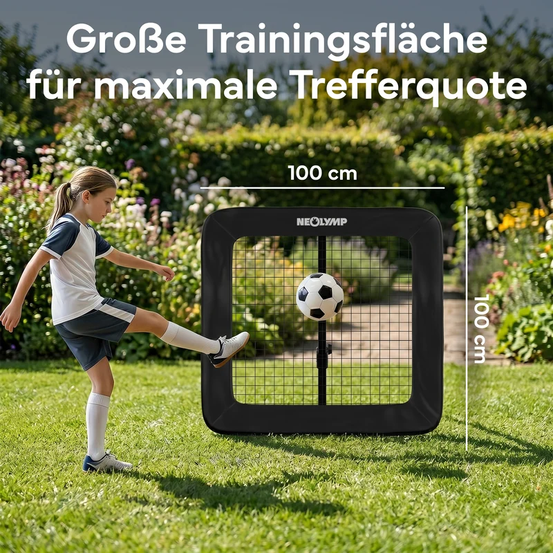 Fußball Rebounder Fußball in schwarz - Indoor & Outdoor Rückprallwand