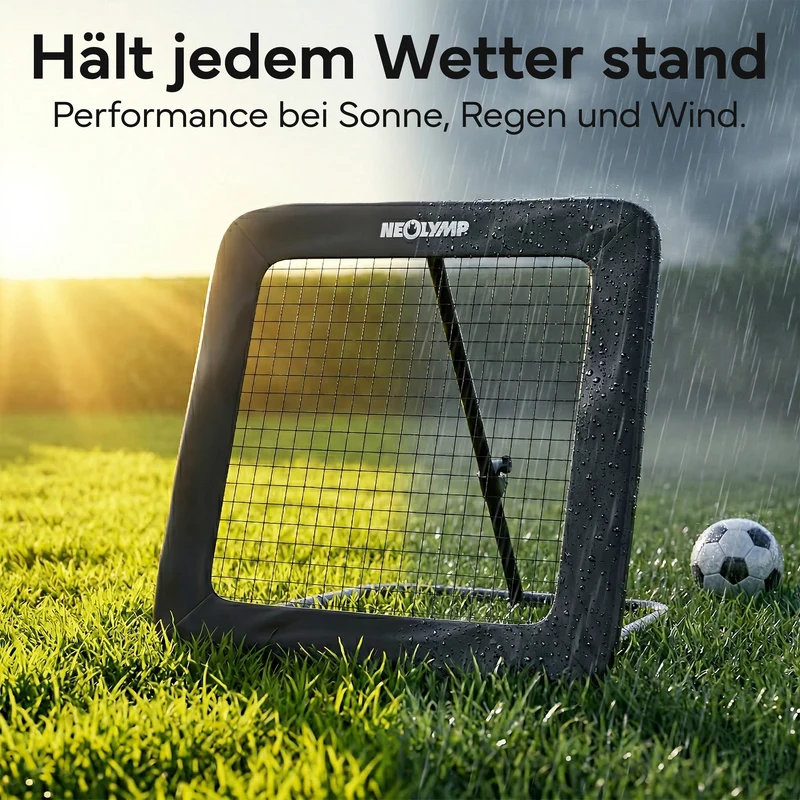 Fußball Rebounder Fußball in schwarz - Indoor & Outdoor Rückprallwand