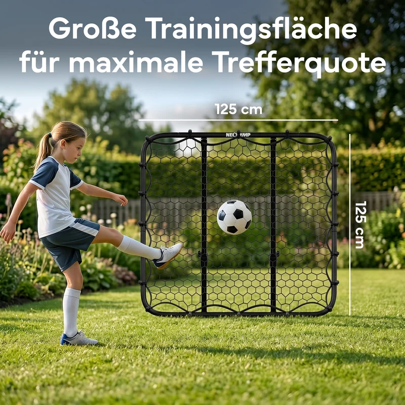Fußball Rebounder Fußball in schwarz - Indoor & Outdoor Rückprallwand