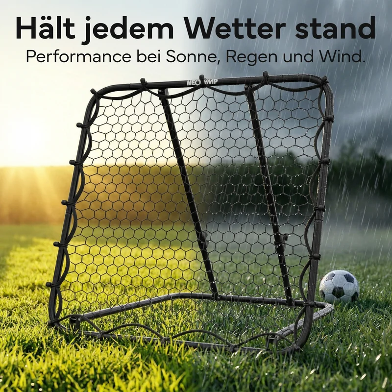 Fußball Rebounder Fußball in schwarz - Indoor & Outdoor Rückprallwand