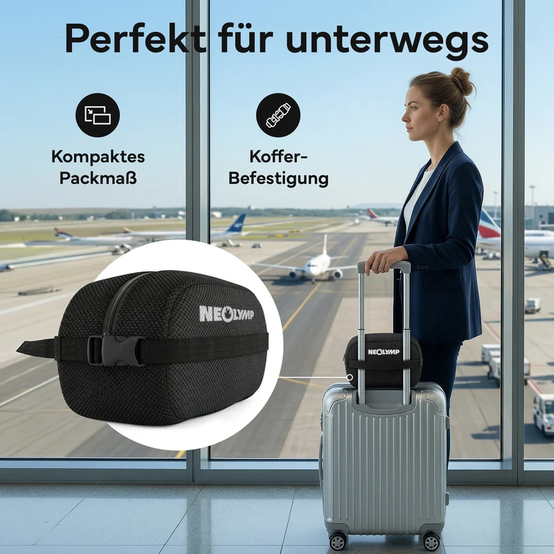 Reise-Nackenkissen - mit 360°-Kopfstütze und Memory Foam