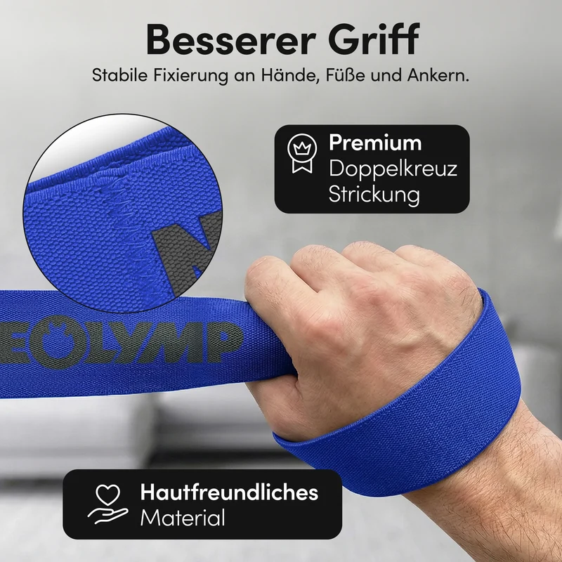 Resistance Bands aus Stoff - extra lang, 5 Stärken