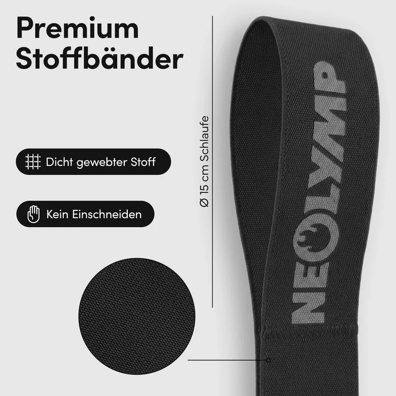 Resistance Bands aus Stoff - extra lang, 5 Stärken