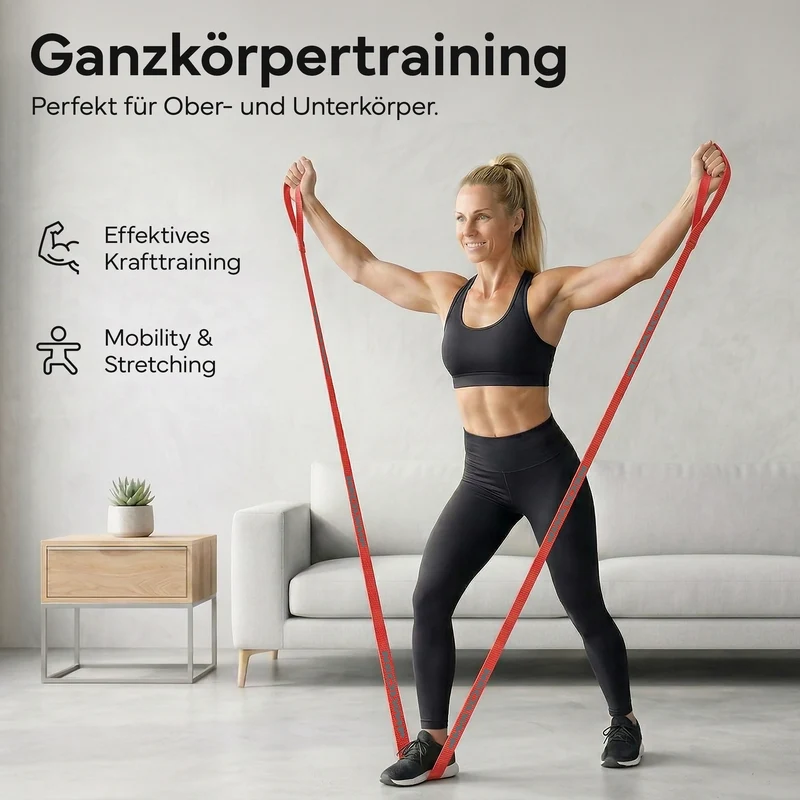 Resistance Bands aus Stoff - extra lang, 5 Stärken