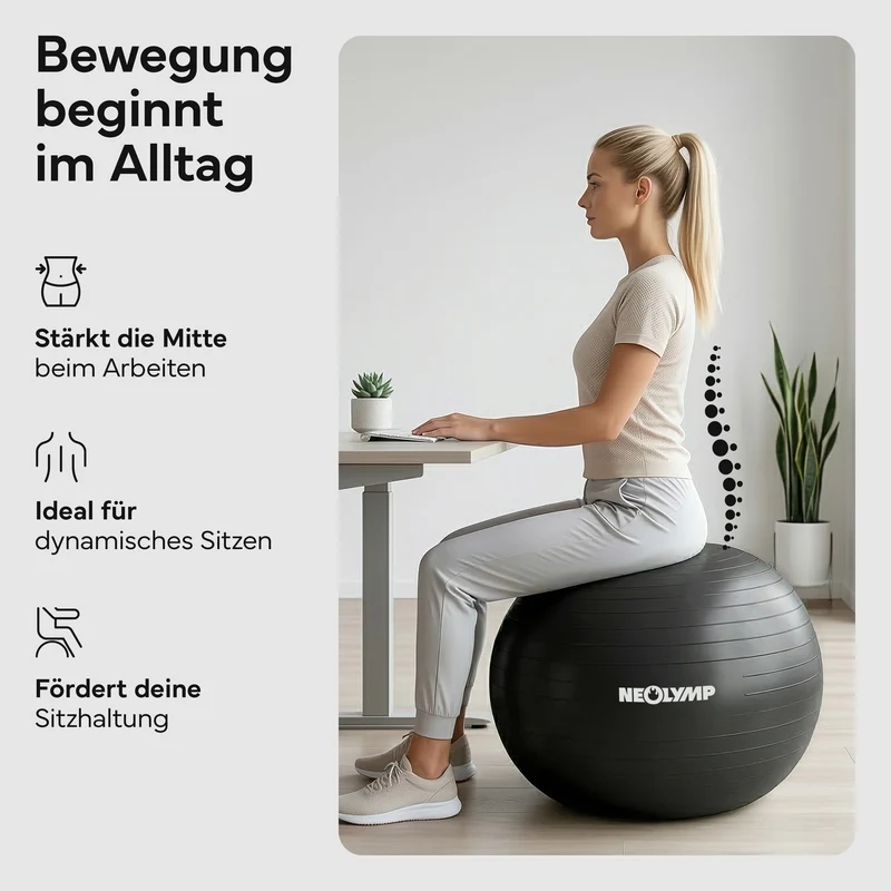 Gymnastikball - für aktives Sitzen, Recovery und Physio