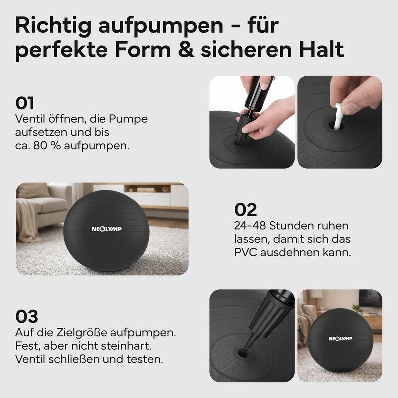 Gymnastikball - für aktives Sitzen, Recovery und Physio