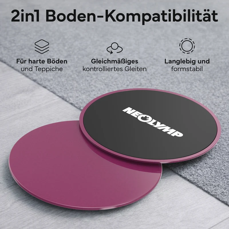 Pilates Slider 2er Set - für glatte Böden und Teppich