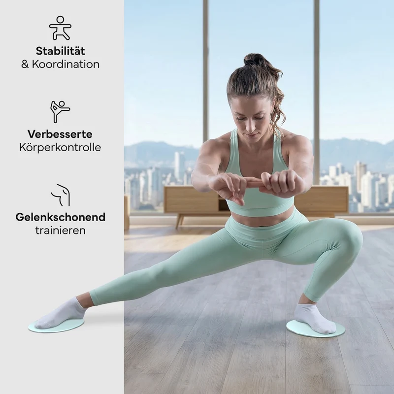 Pilates Slider 2er Set - für glatte Böden und Teppich