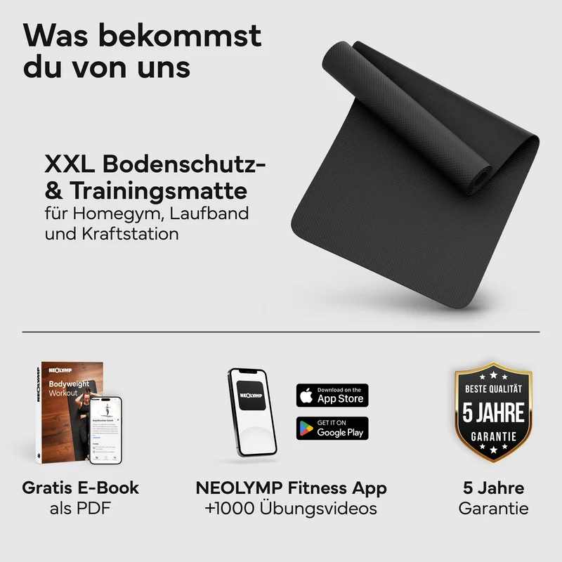 Laufbandmatte - Bodenschutz für Fitnessgeräte und Laufbänder XXL