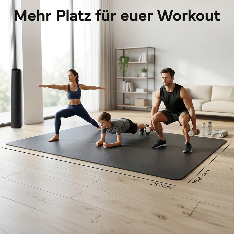 Laufbandmatte - Bodenschutz für Fitnessgeräte und Laufbänder XXL