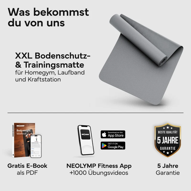 Laufbandmatte - Bodenschutz für Fitnessgeräte und Laufbänder XXL