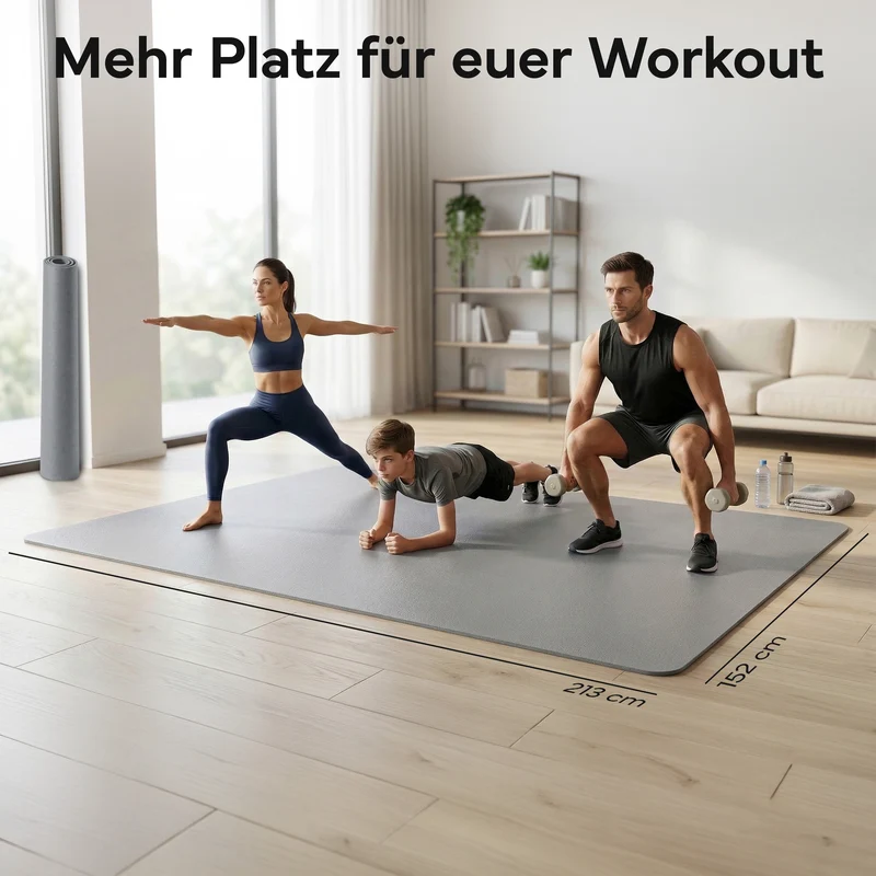 Laufbandmatte - Bodenschutz für Fitnessgeräte und Laufbänder XXL