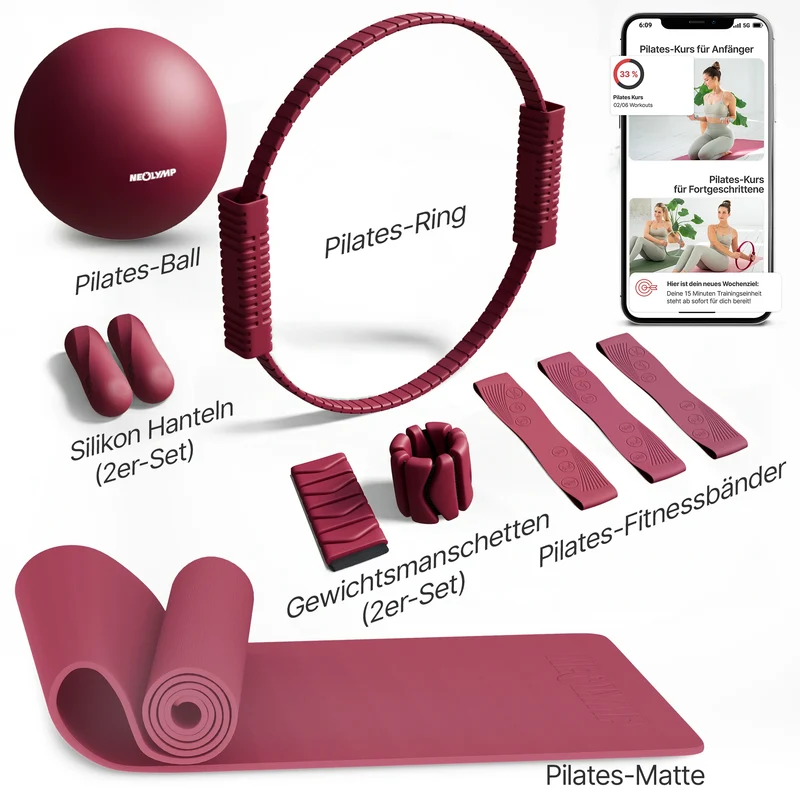Pilates Komplett-Set Premium - mit Geschenkbox