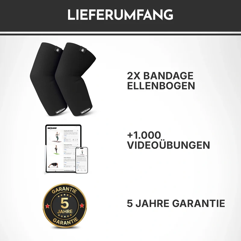 Ellenbogen-Bandagen - 2er Set, Größe S - XL