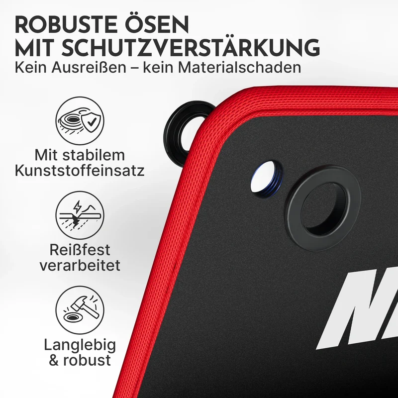 Fitnessmatte mit Ösen - extra dick und rutschfest