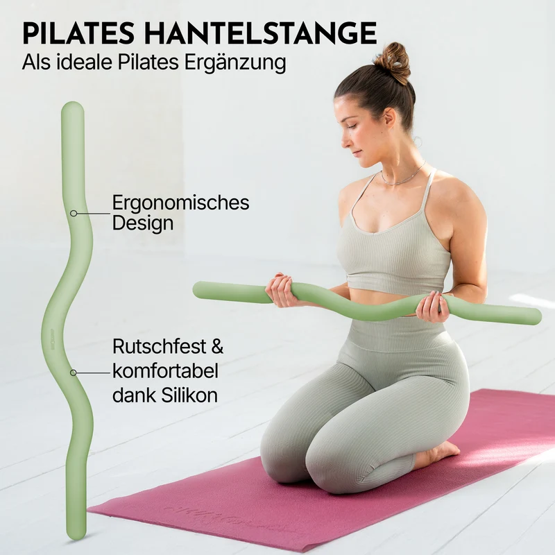 Pilates SZ Hantelstange - ergonomische Silikon Curlbar