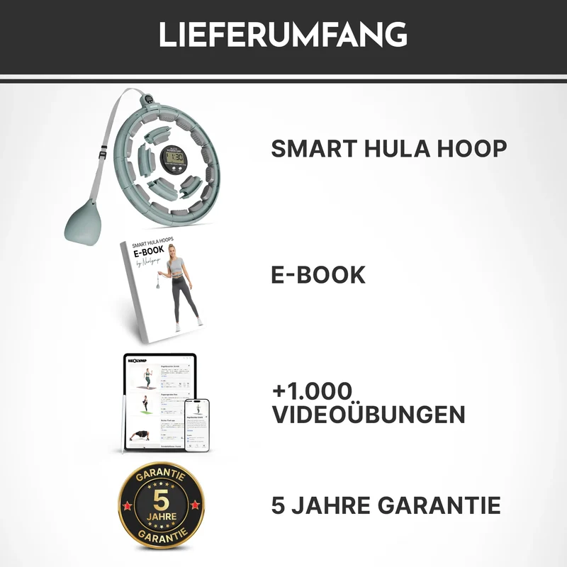Smarter Hula-Reifen - verstellbar, inkl. Kalorienzähler