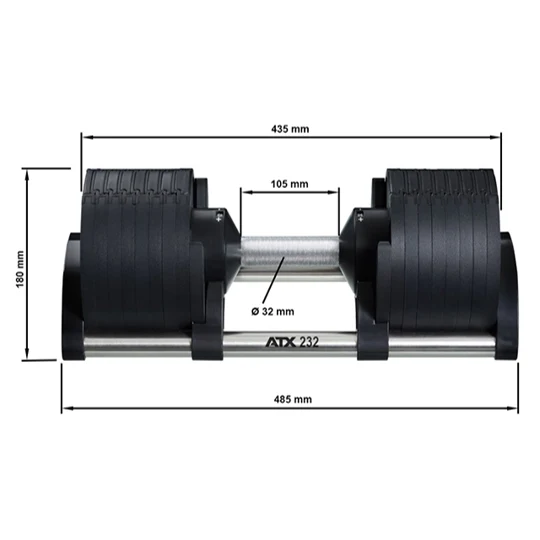 ATX® Nüobell 2 - 20 kg/ 32 kg/ 80 lb (36 kg) + Hantelständer