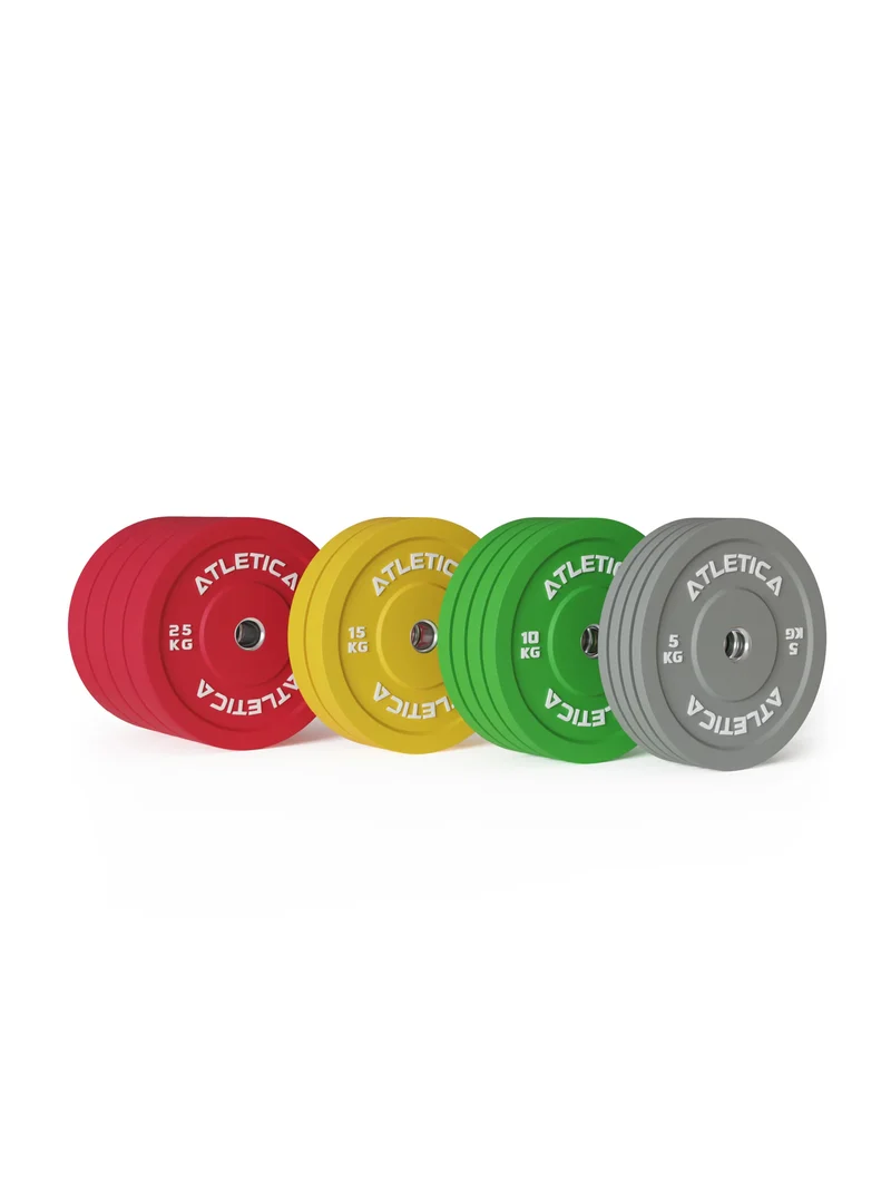 Langhantel Set | Beta Powerlifting | 190kg Color Bumper | Chrome