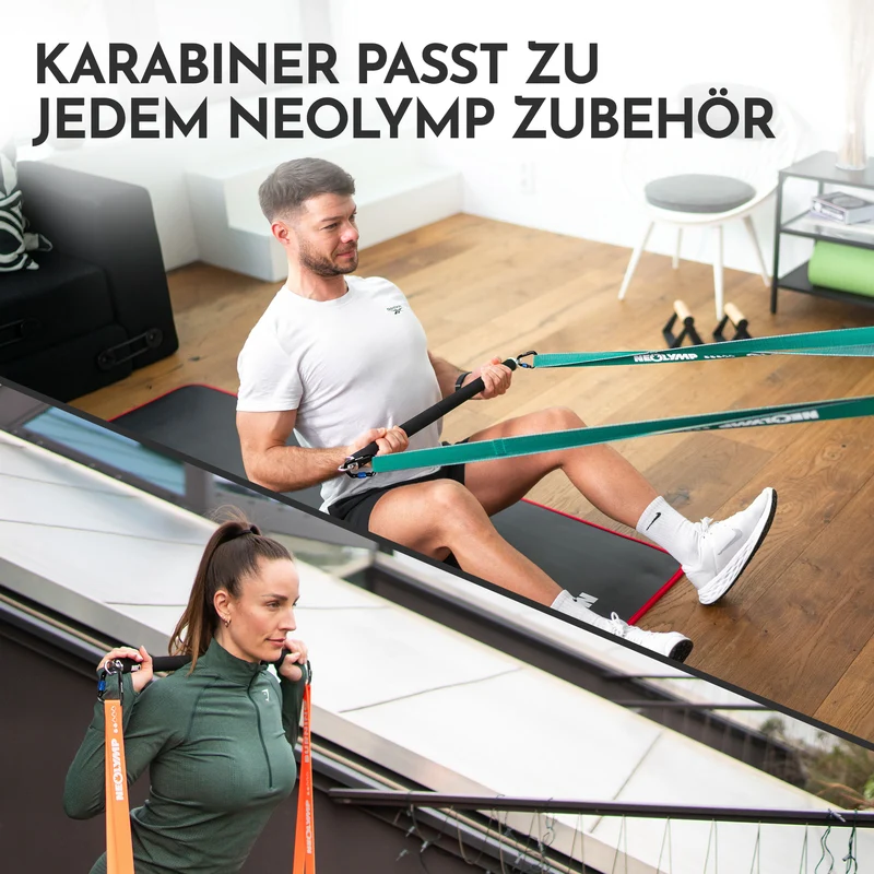 Ultraleichter Verschlusskarabiner mit Screw-Lock (Aluminium, mit Schnellverschluss) (Karabiner 2er-Set)