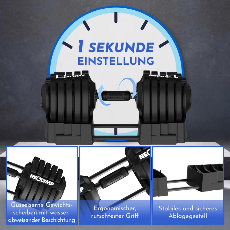 2-in-1 Hantelset zum Verstellen 41kg