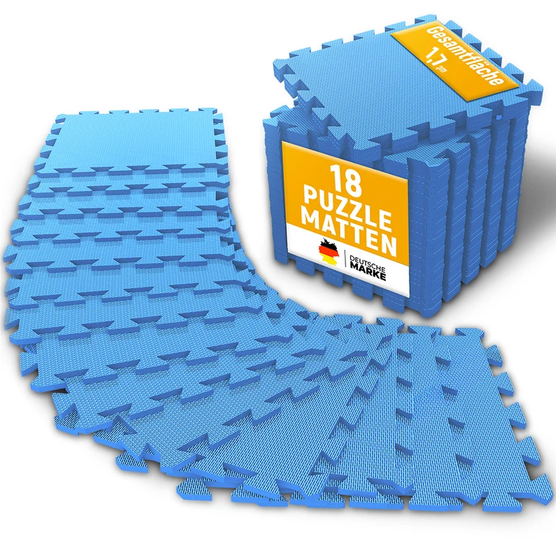 Puzzlematten aus Schaumstoff (Sportsboden, Fitnessunterlage) (Schwarz)