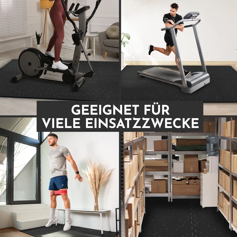 Premium Bodenschutzmatte aus extra dichtem Kautschuk (schwarz-grau)
